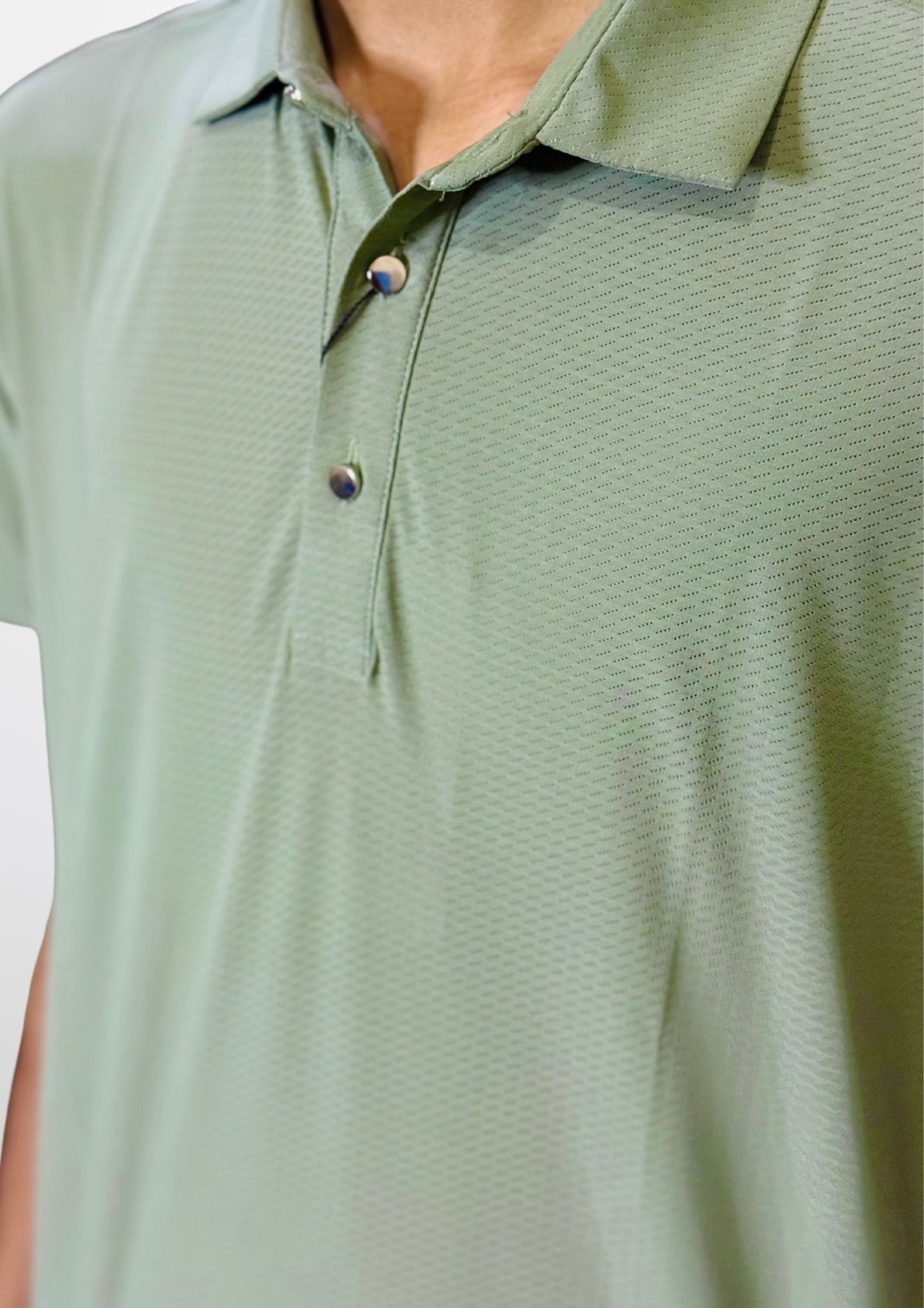 Mesh Knit Polo Shirt