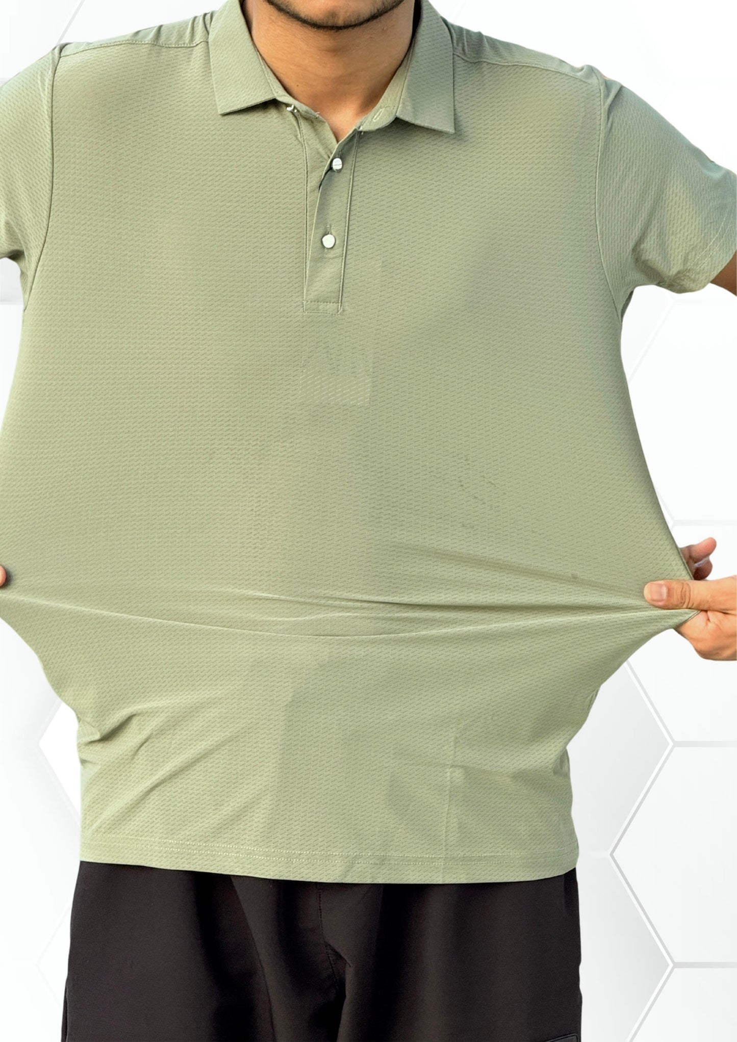 Mesh Knit Polo Shirt