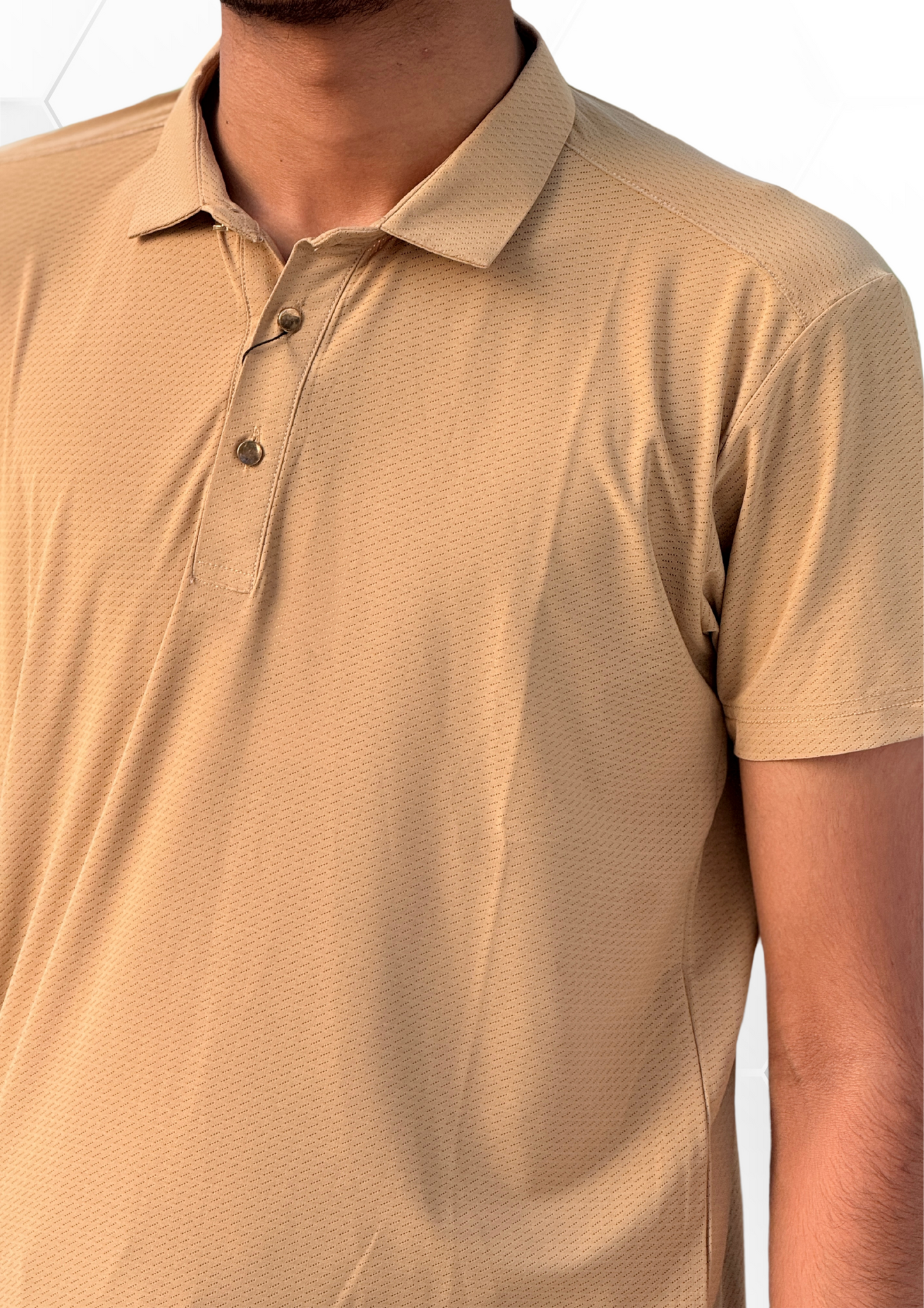 Mesh Knit Polo Shirt