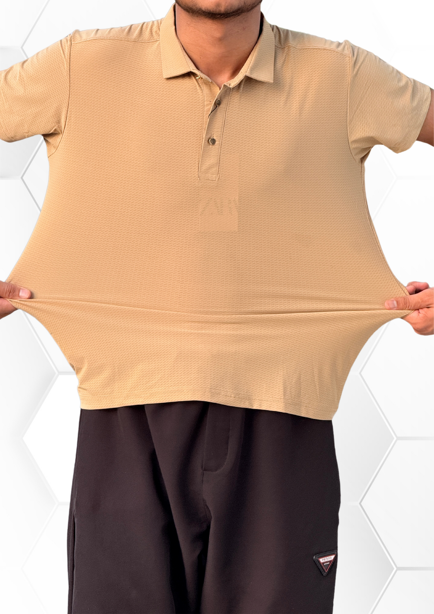 Mesh Knit Polo Shirt