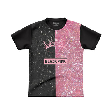 DIGITAL POLYESTER - BLACK PINK CROWN TEE DG01175FP