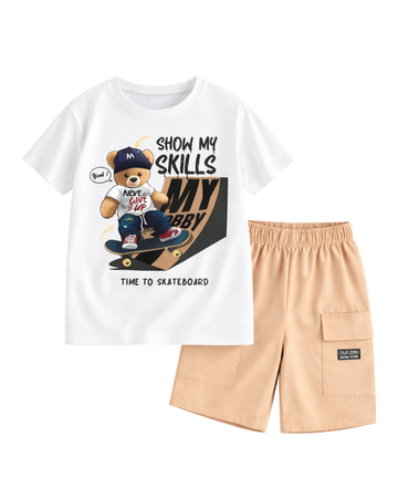 TIME TO BE SKATE SHORT SET