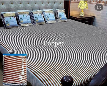 Fitted Mattress protected sheet white copper lining