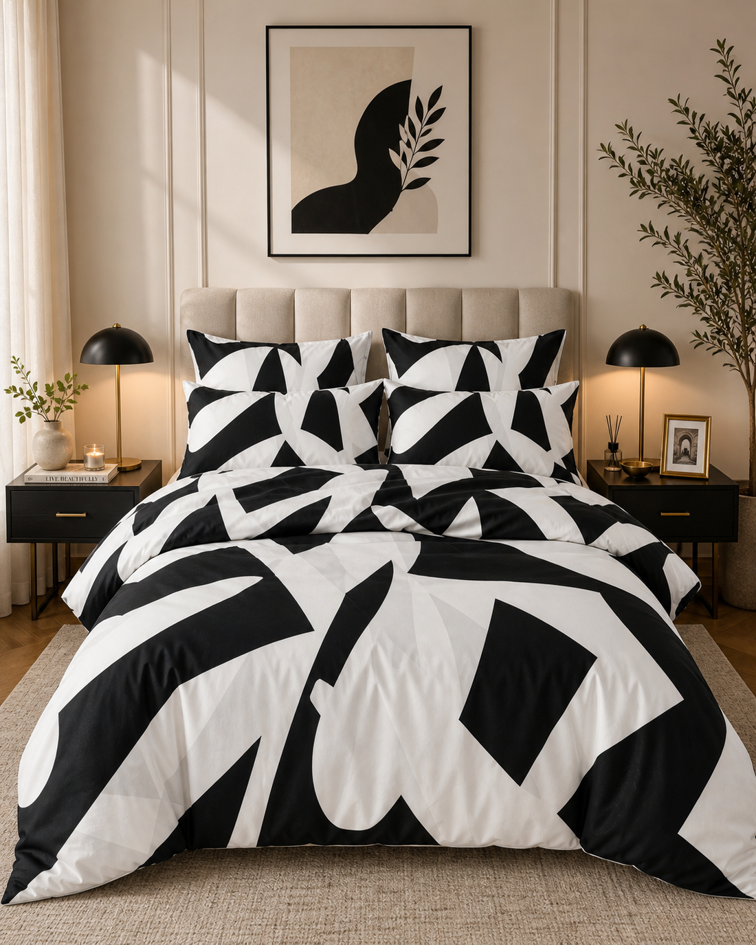 Pure Cotton Bedsheet white blue
