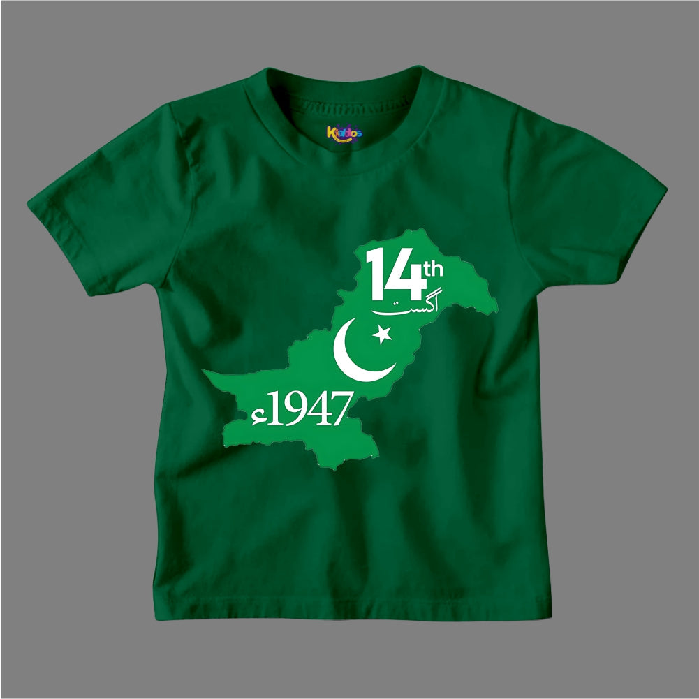 14 AUGUST 1947 MAP OF PAKISTAN T-SHIRT