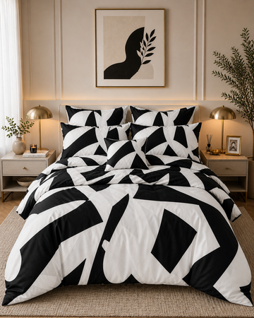 Pure Cotton Bedsheet white blue