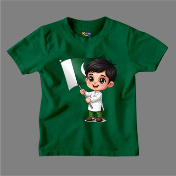14 AUGUST LITTLE BOY WITH FLAG T-SHIRT