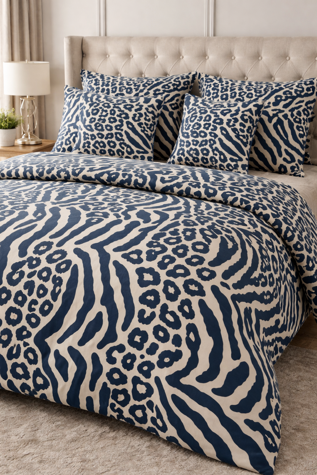 Pure Cotton Bedsheet cheeta  gold
