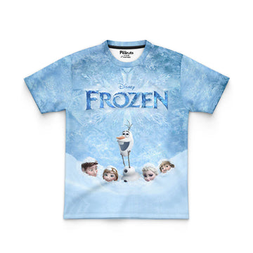 DIGITAL POLYESTER - FROZEN CHARACTERS IN SNOW TEE DG01066AO