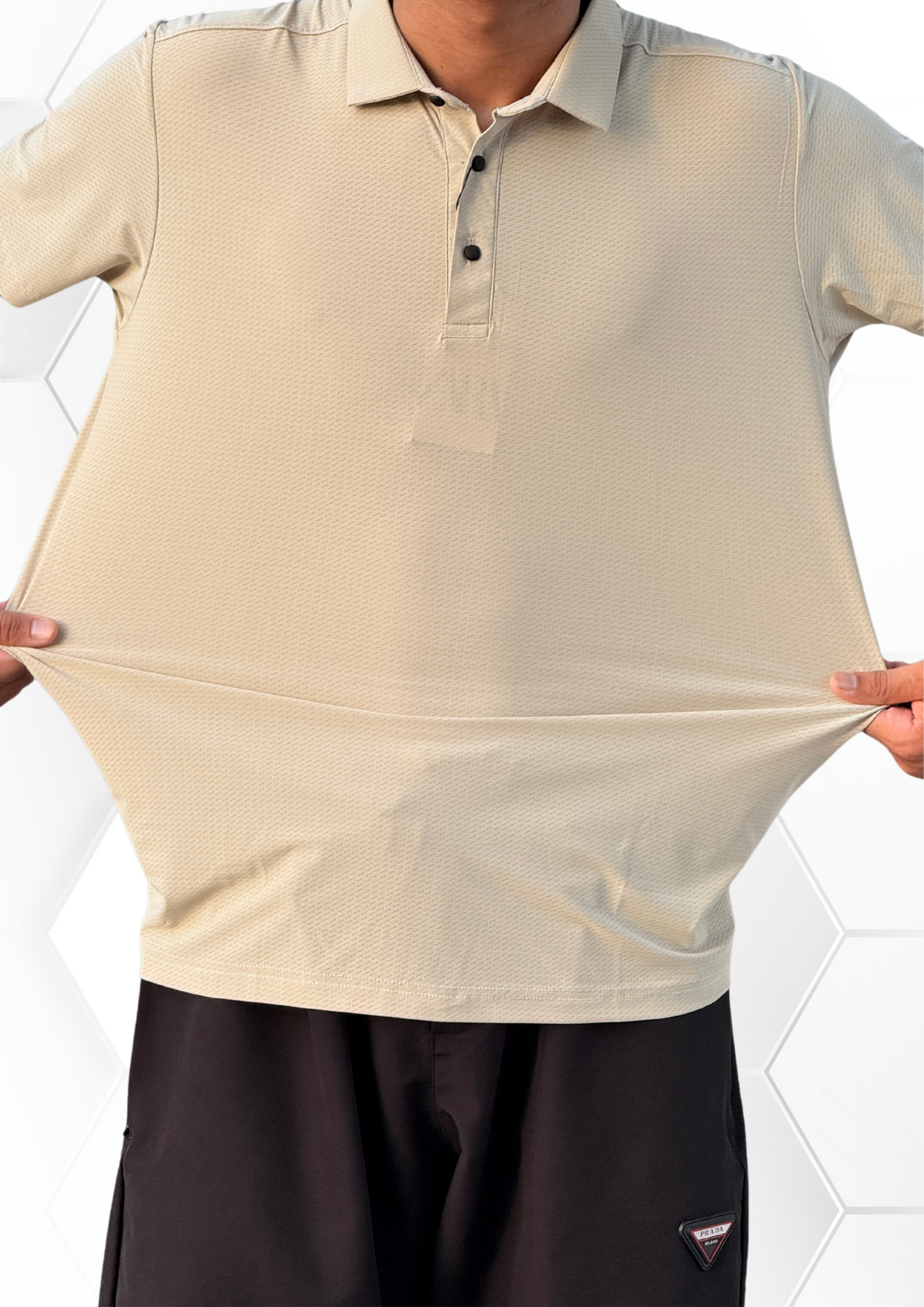 Mesh Knit Polo Shirt