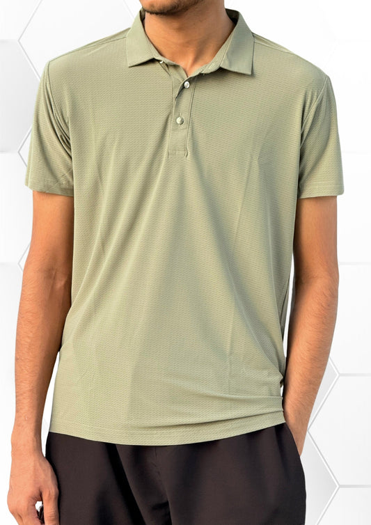 Mesh Knit Polo Shirt