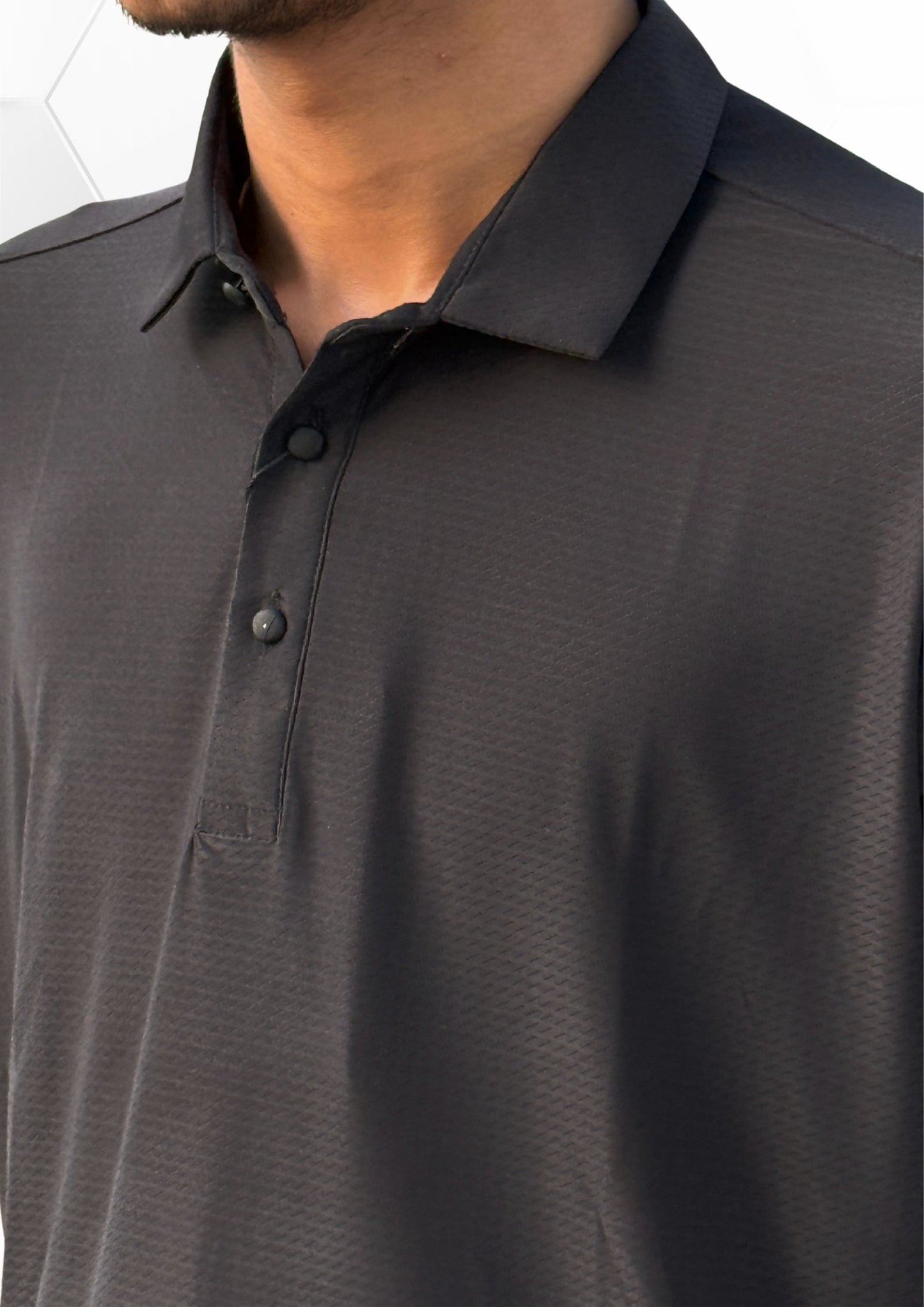 Mesh Knit Polo Shirt