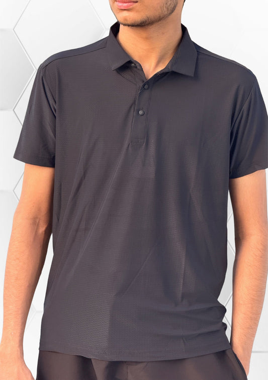 Mesh Knit Polo Shirt