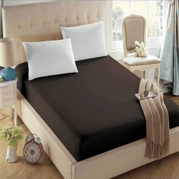Fitted Mattress protected sheet Brown
