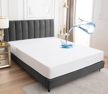 Fitted Mattress protected sheet white