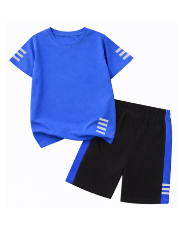 BLUE & BLACK SHORT SET
