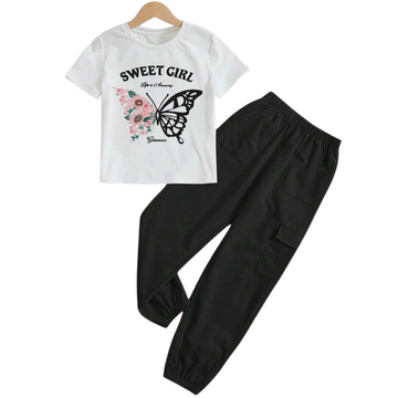 SWEET GIRL W & B TROUSER SET