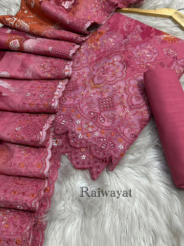 ❁Riwayat Luxury Embroidery Chickenkari 3PICES Lawn COLLECTION❁