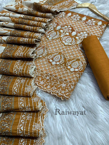 ❁Riwayat Luxury Embroidery Chickenkari 3PICES Lawn COLLECTION❁