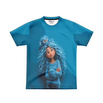 DIGITAL POLYESTER - BLUE WHIMSY TEE DG01181FP