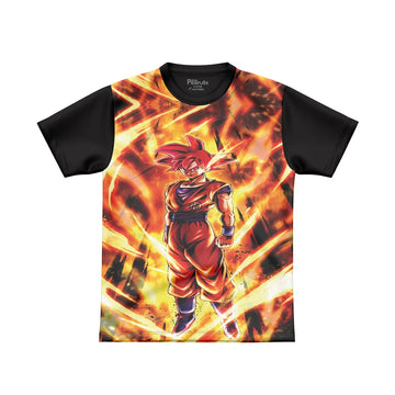 DIGITAL POLYESTER -RED SPIKY HAIR GOKU TEE DG01199FP