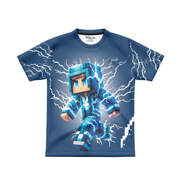 DIGITAL POLYESTER - PLAY MODE THUNDER MINECRAFT TEE DG01221AO