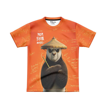 DIGITAL POLYESTER - SERIOUS KANG-FU-PANDA ORANGE TEE DG01228AO