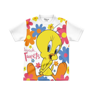 DIGITAL POLYESTER - TWEETY FLOWERS TEE DG01250FP