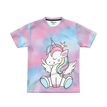 DIGITAL POLYESTER - TIE DYE UNICORN TEE DG01256AO