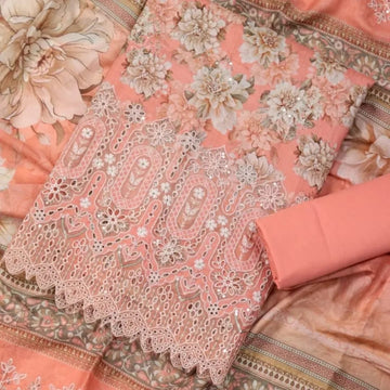 ❁Bin Saeed Fancy Luxury Embroidery Chickenkari 3PICES Lawn COLLECTION❁