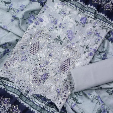 ❁Bin Saeed Fancy Luxury Embroidery Chickenkari 3PICES Lawn COLLECTION❁