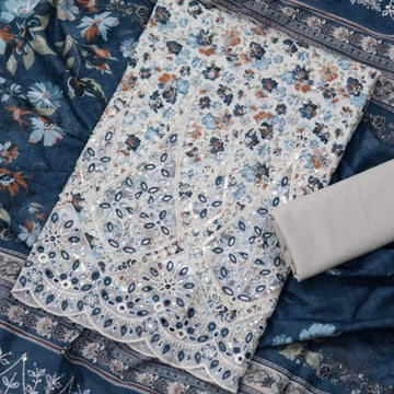 ❁Bin Saeed Fancy Luxury Embroidery Chickenkari 3PICES Lawn COLLECTION❁