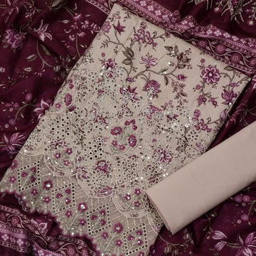❁Bin Saeed Fancy Luxury Embroidery Chickenkari 3PICES Lawn COLLECTION❁