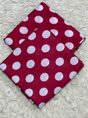 Womens 2 Piece Lawn Red Polka Dot Suit