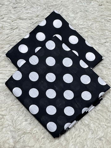 Womens 2 Piece Lawn Black Polka Dot Suit