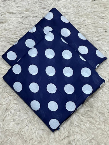 Womens 2 Piece Lawn Blue Polka Dot Suit