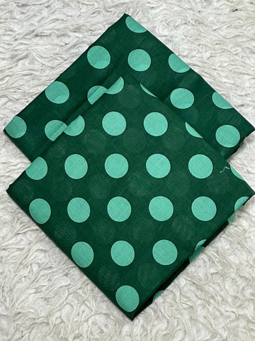 Womens 2 Piece Lawn Light Green Polka Dot Suit
