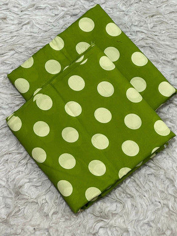 Womens 2 Piece Lawn Light Green Polka Dot Suit