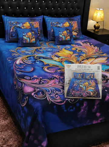 5D Digital Bedsheet Set #4 | King Size | 3 Pcs