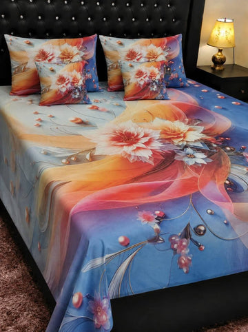 5D Digital Bedsheet Set #9 | King Size | 3 Pcs