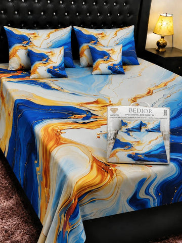 5D Digital Bedsheet Set #10 | King Size | 3 Pcs