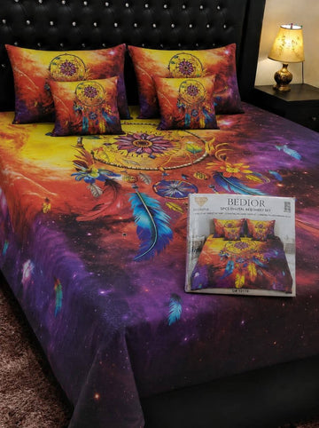 5D Digital Bedsheet Set #14 | King Size | 3 Pcs