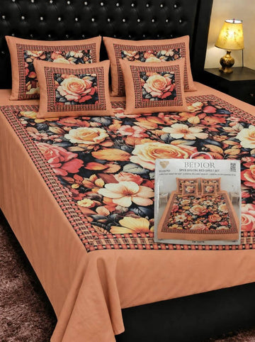 5D Digital Bedsheet Set #15 | King Size | 3 Pcs