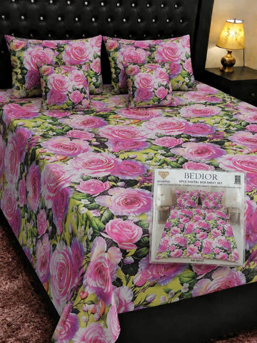 5D Digital Bedsheet Set #17 | King Size | 3 Pcs