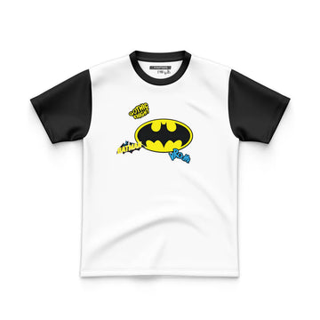 JUNIOR COTTON- WHITE GOTHIC BATMAN TEE