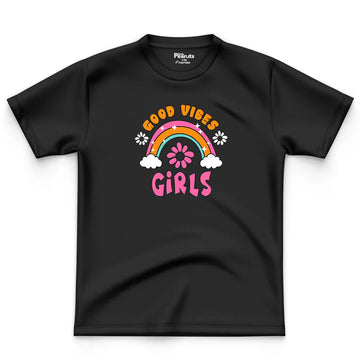 LEFTOVER -COTTON - GOOD VIBES GIRLS TEE