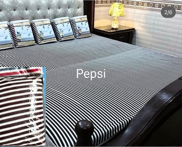 Fitted Mattress protected sheet white pepsi lining