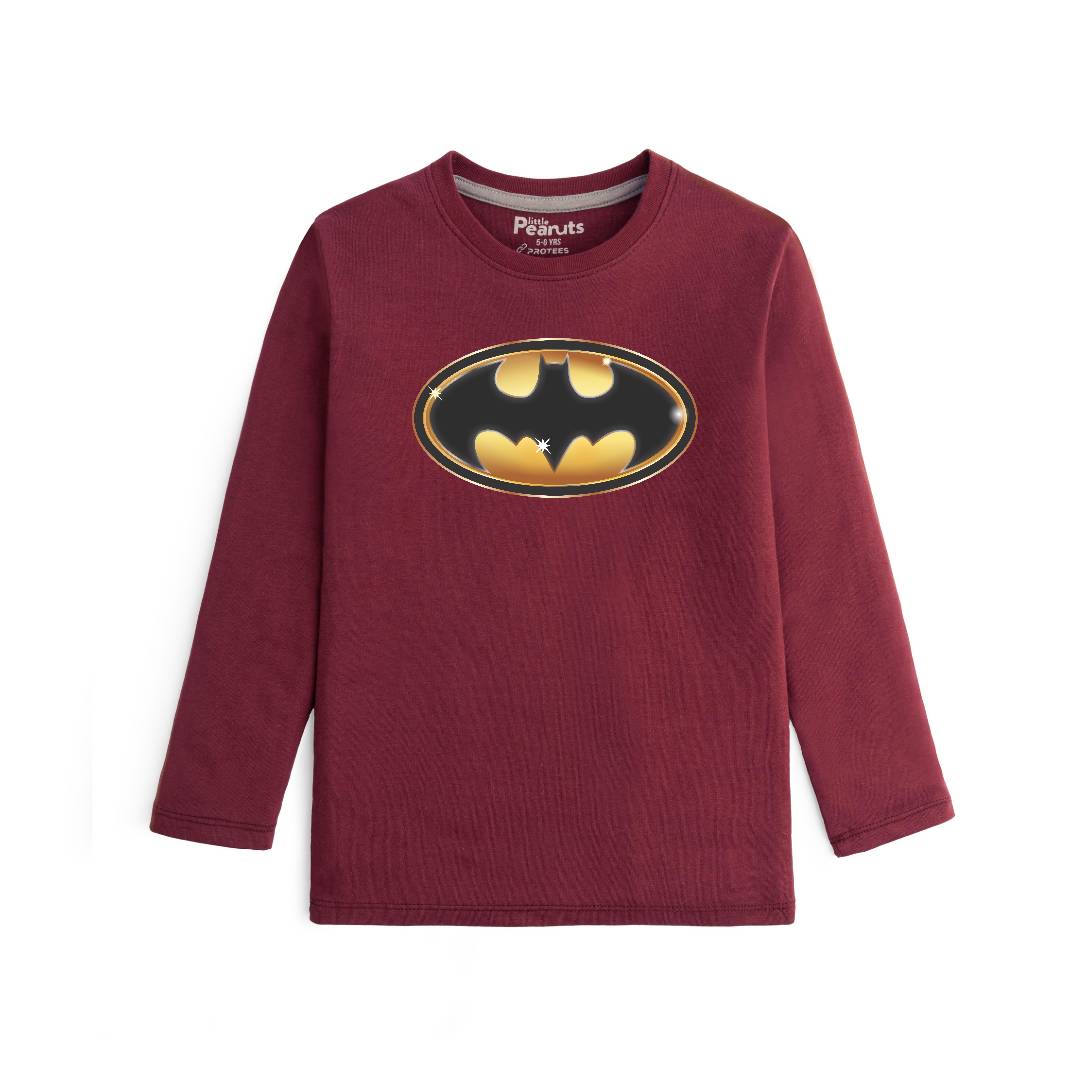 COTTON - BATMAN 3D LOGO FULL SLEEVES