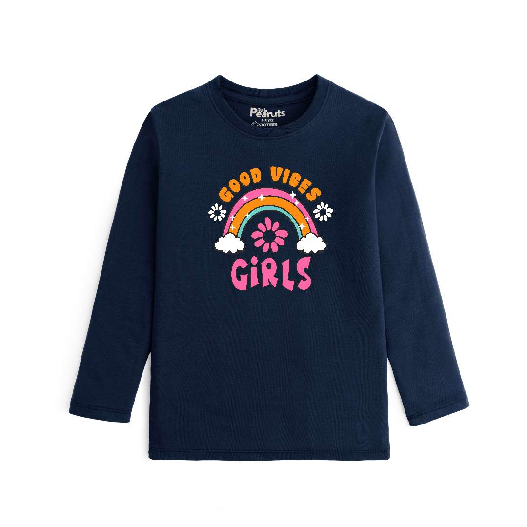 COTTON - GOOD VIBES GIRLS FULL SLEEVES