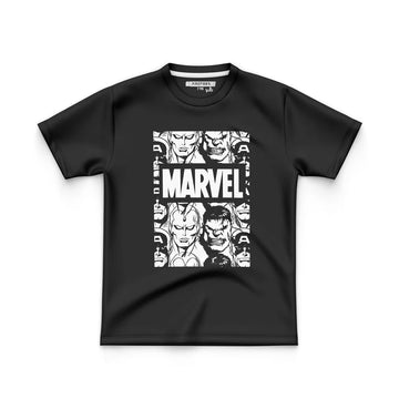 JUNIOR COTTON - BLACK MARVEL TEE